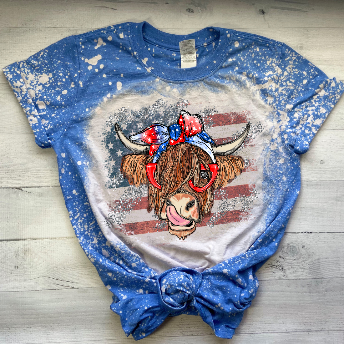 4th of July Highland Cow T-shirt