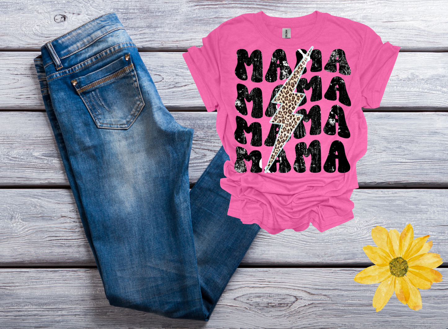 Cheetah Mama T-shirt