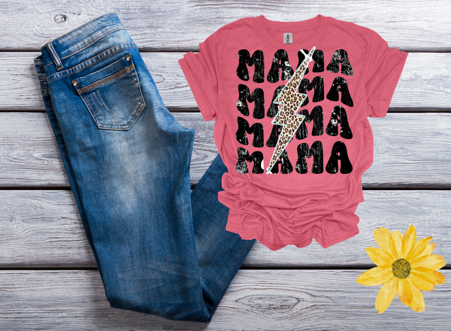 Cheetah Mama T-shirt