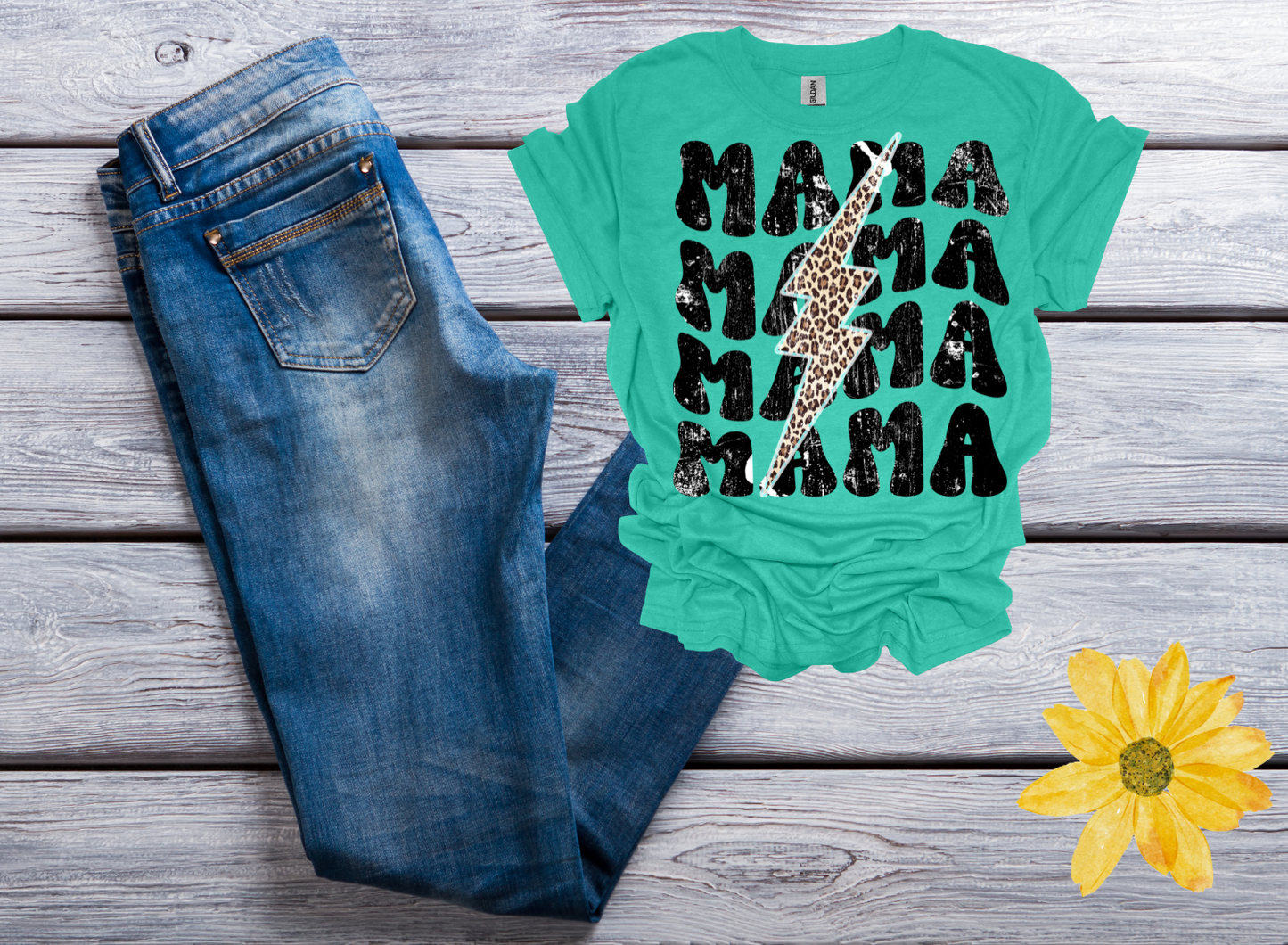 Cheetah Mama T-shirt