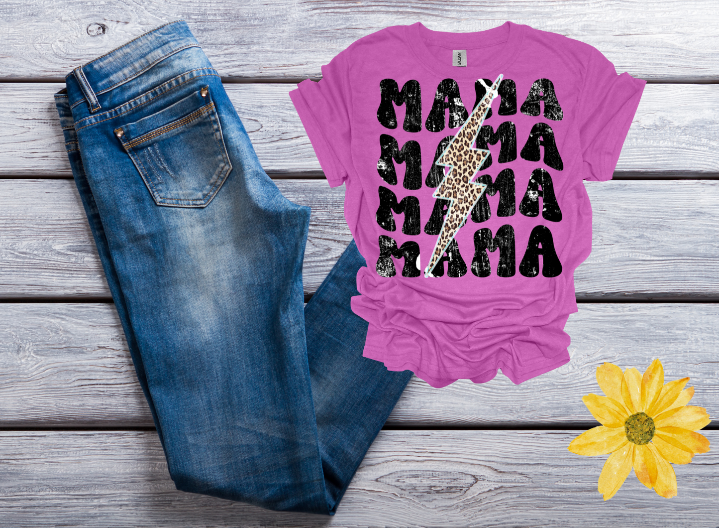 Cheetah Mama T-shirt