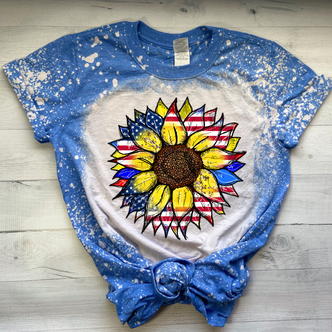 Red, White, Blue Sunflower T-shirt