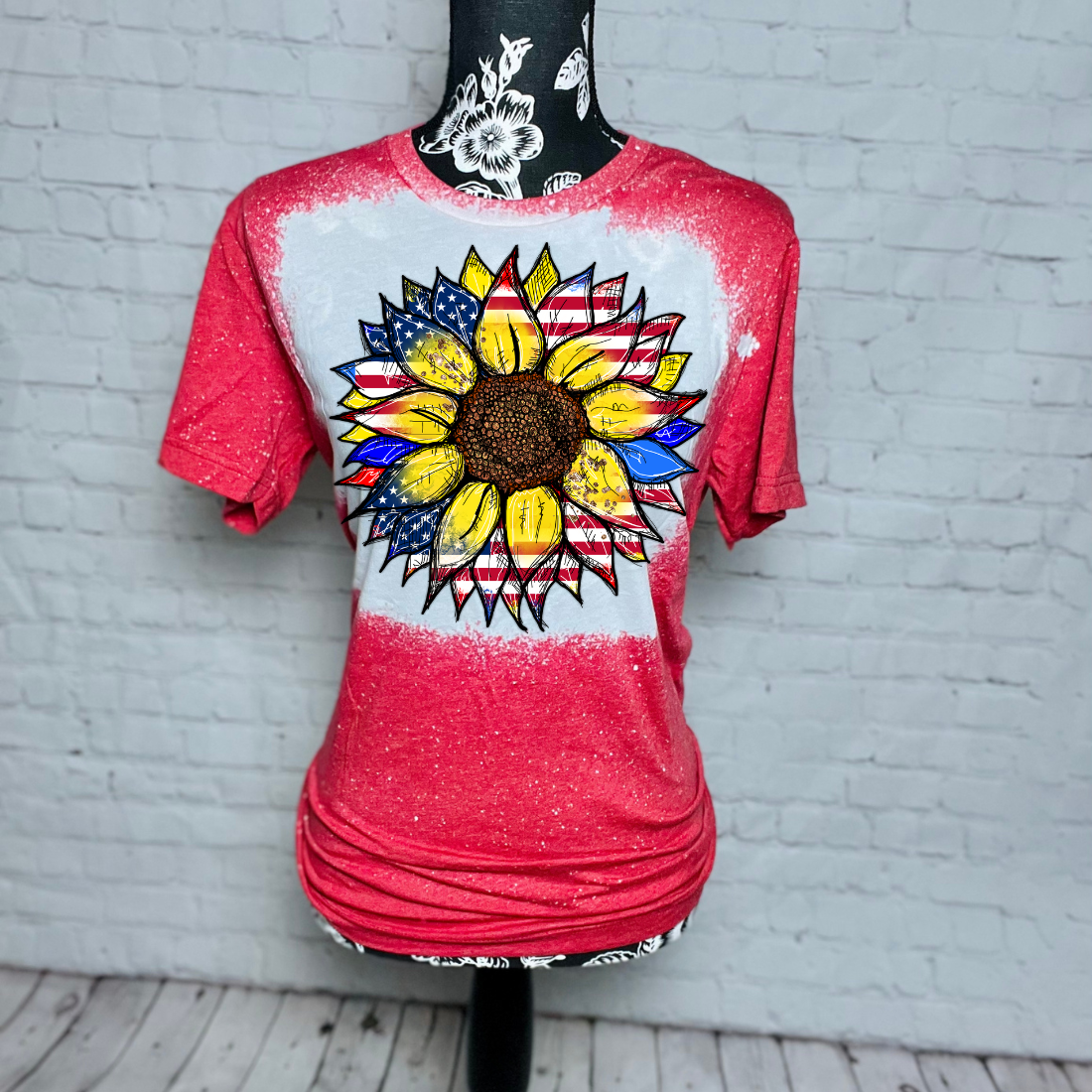Red, White, Blue Sunflower T-shirt
