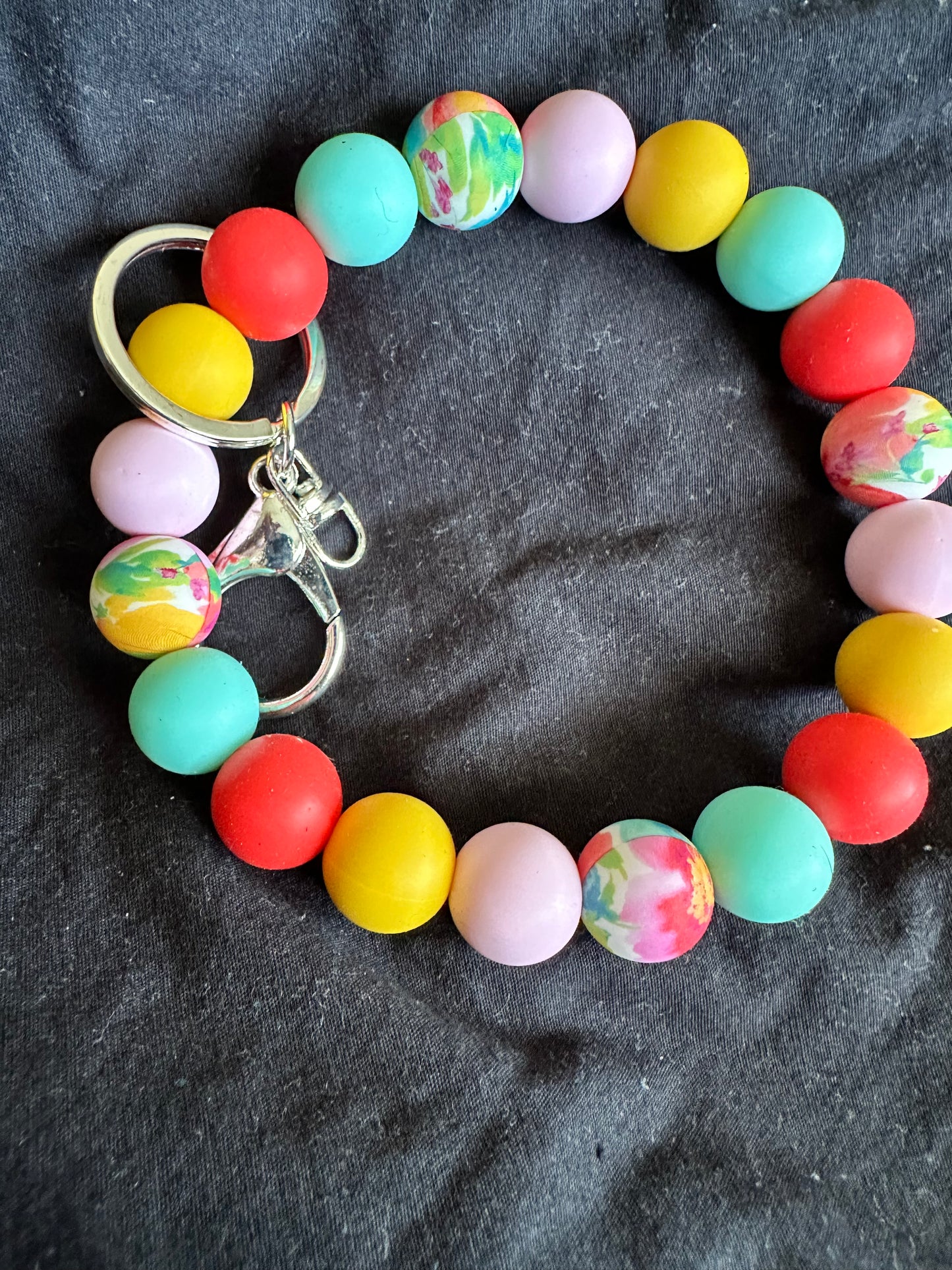 Summer Bloom Wristlet Keychain