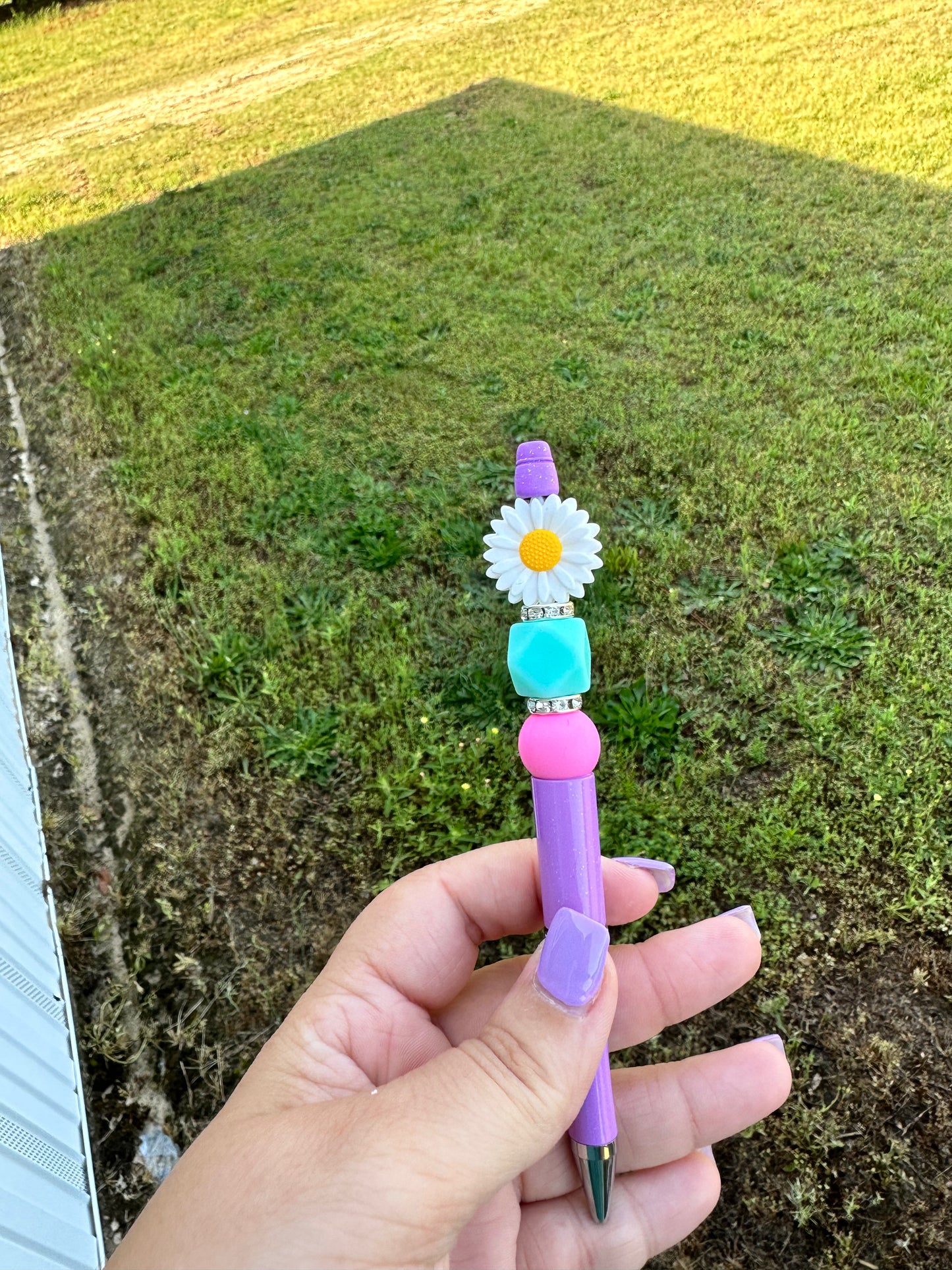 Daisy Silicone Beaded Pen